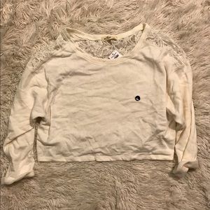 NWT Lace Cropped Sweatshirt | EVERYTHING MUST GO